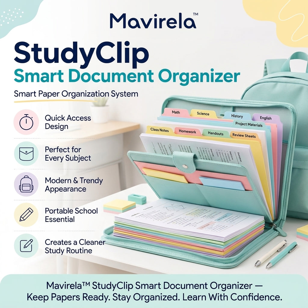 Mavirela™ StudyClip Smart Document Organizer