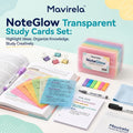 Mavirela™ NoteGlow Transparent Study Cards Set
